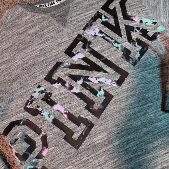 VS PINK Marble Watercolor Pullover Sweatshirt - Picture 6 of 7